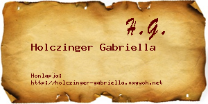 Holczinger Gabriella névjegykártya
