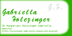 gabriella holczinger business card